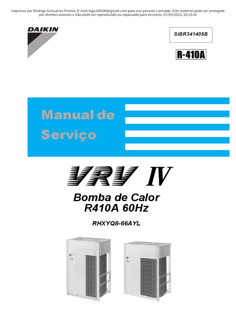 1Manual de Serviço Daikin VRV 4 Passei Direto PDF Ar