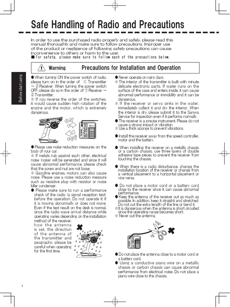 Sanwa M17 Safety and Operation Manual | PDF | Radio | Power Supply