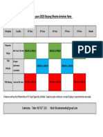 Horários para 2023 Dojang Mestre António Neto: 18h30 Às 19h20 18h30 Às 19h20 18h30 Às 19h20