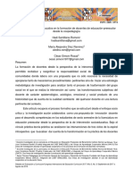 Formación de docentes preescolares desde la intervención socioeducativa