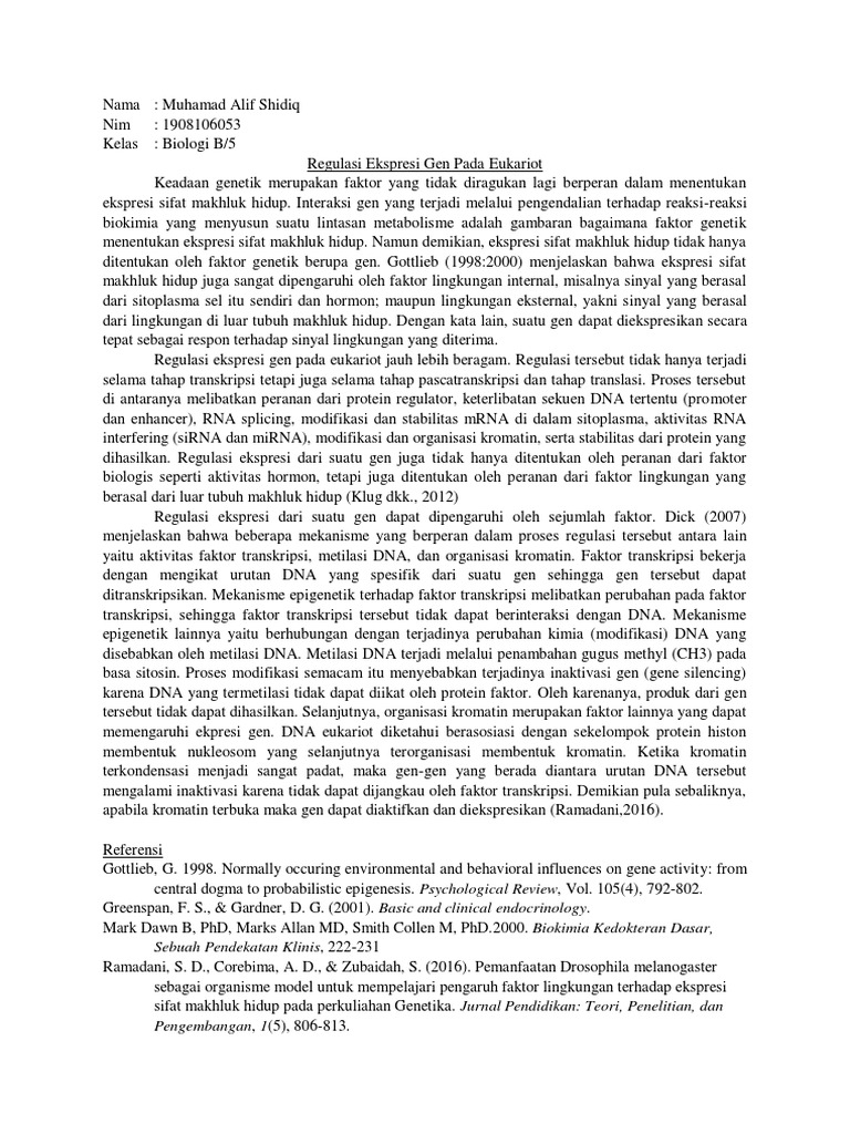Regulasi Ekspresi Gen Eukariot | PDF | Sains & Matematika