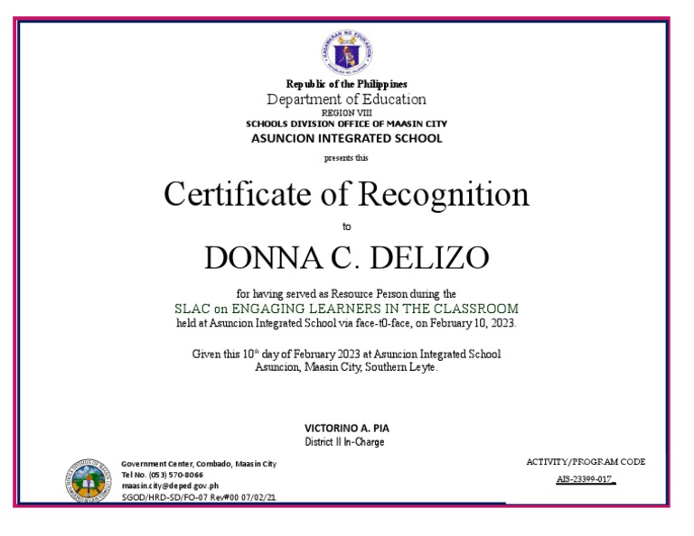 4.certificate of Participation MHPSS - Pfa | PDF