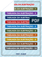 Tabuadas Da Subtração - Prof. Vilmar