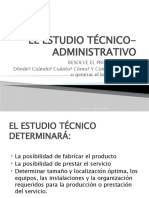 El Estudio Técnico-Administrativo