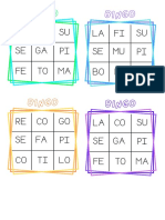 Bingo Sílabas PDF