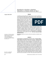 Resistência à insulina e síndrome metabólica no diabetes melito tipo 1