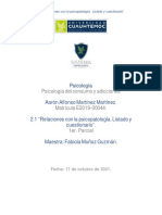 2.1 Relaciones Con La Psicopatología. Listado y Cuestionario