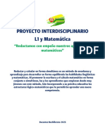 PROYECTO INTERDISCIPLINARIO L1 y Matemática