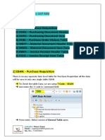 Important Tables in SAP MM