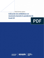 Recomendaciones Indicaciones Antibióticos Neumonía Covid 19