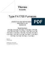 Thermo Scientific FA1700 Furnaces Operation and Repair Manual