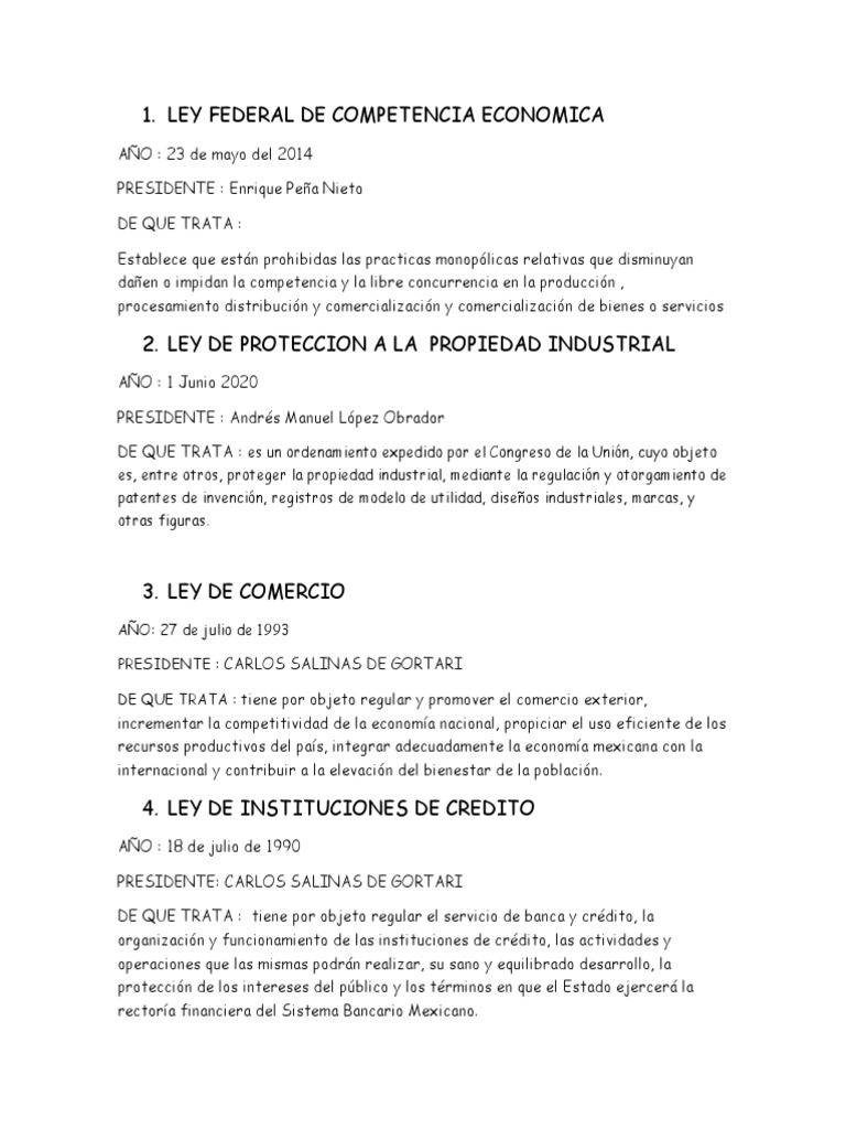 Image Result For Ley Federal De Competencia Econmica