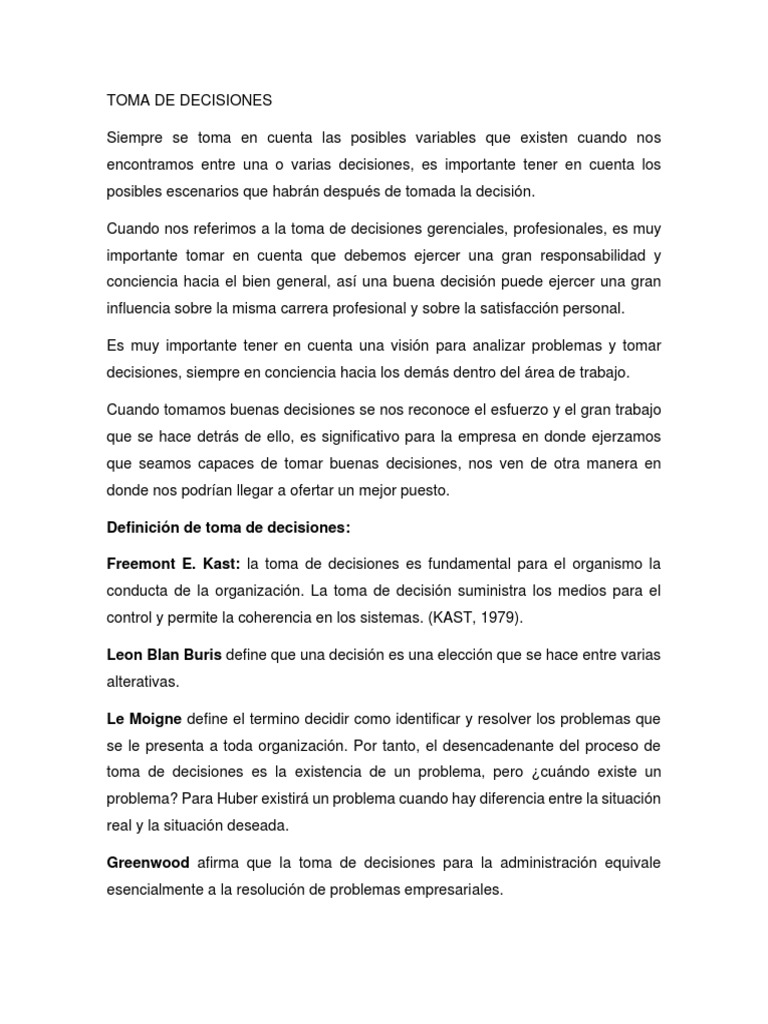 Estrategias para la Toma de Decisiones | PDF | Crecimiento personal y ...