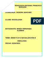 Ensayo sobre socialización e ideología