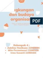 Lingkungan Dan Budaya Organisasi