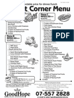 Budget Corner Menu