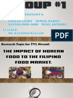 GROUP 1 The Impact of Korean Food To The Filipino Food Market PDF