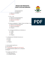 4to B BANCO DE PREGUNTA DE QUIMICA