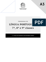 Programa de Língua Portuguesa I Ciclo