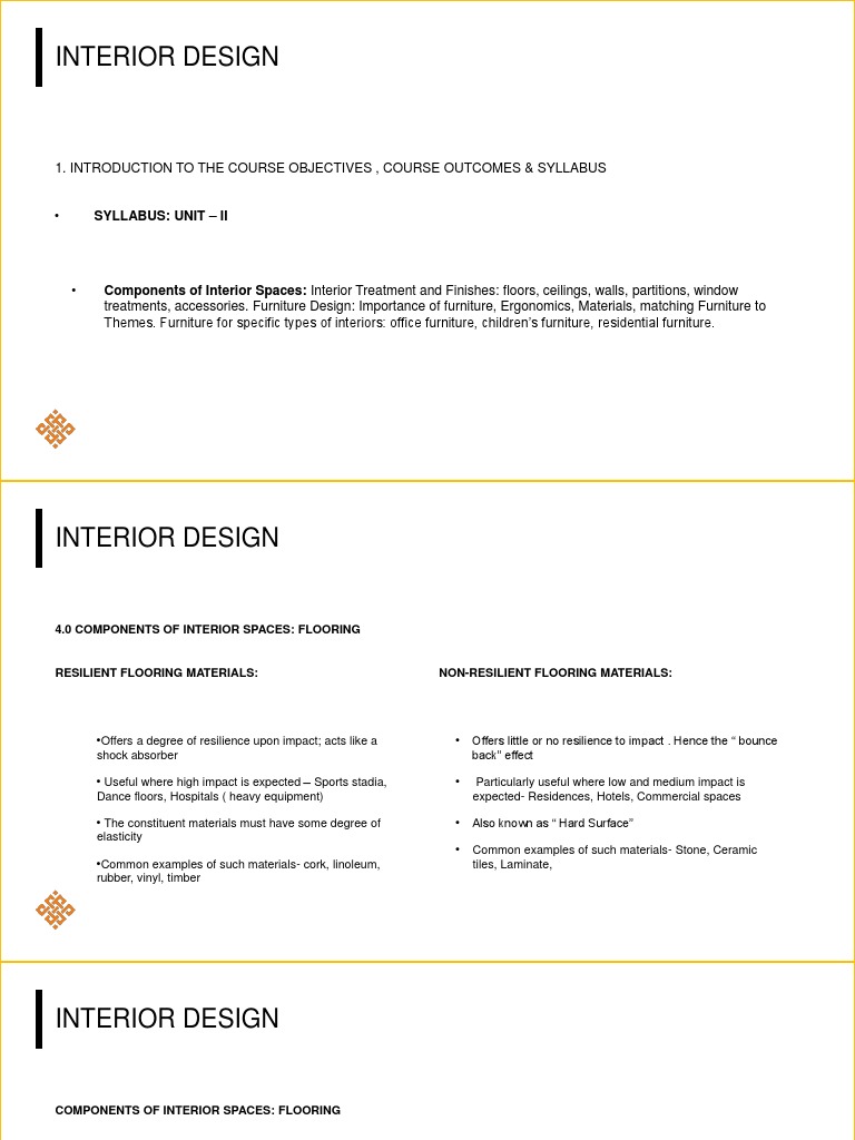 Unit Two-Components of Interior Design-I PDF | PDF | Flooring | Ceramics