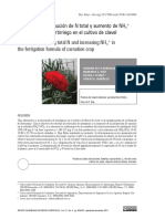 Efecto de La Disminucion de N Total y Aumento de NH4 en Clavel