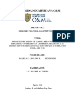 Derecho laboral: dimisión, despido y ley 87-01