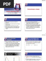 3 Concentração e tempo (I) CINÉTICA