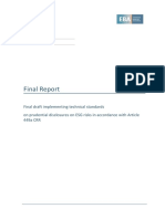 EBA ITS On Pillar 3 ESG Disclosures PDF