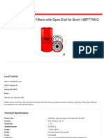 BF7798-O - Baldwin - Spin-On Fuel Filters With Open End For Bowl - Baldwin