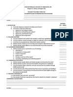 Student Teaching Form 102 PDF