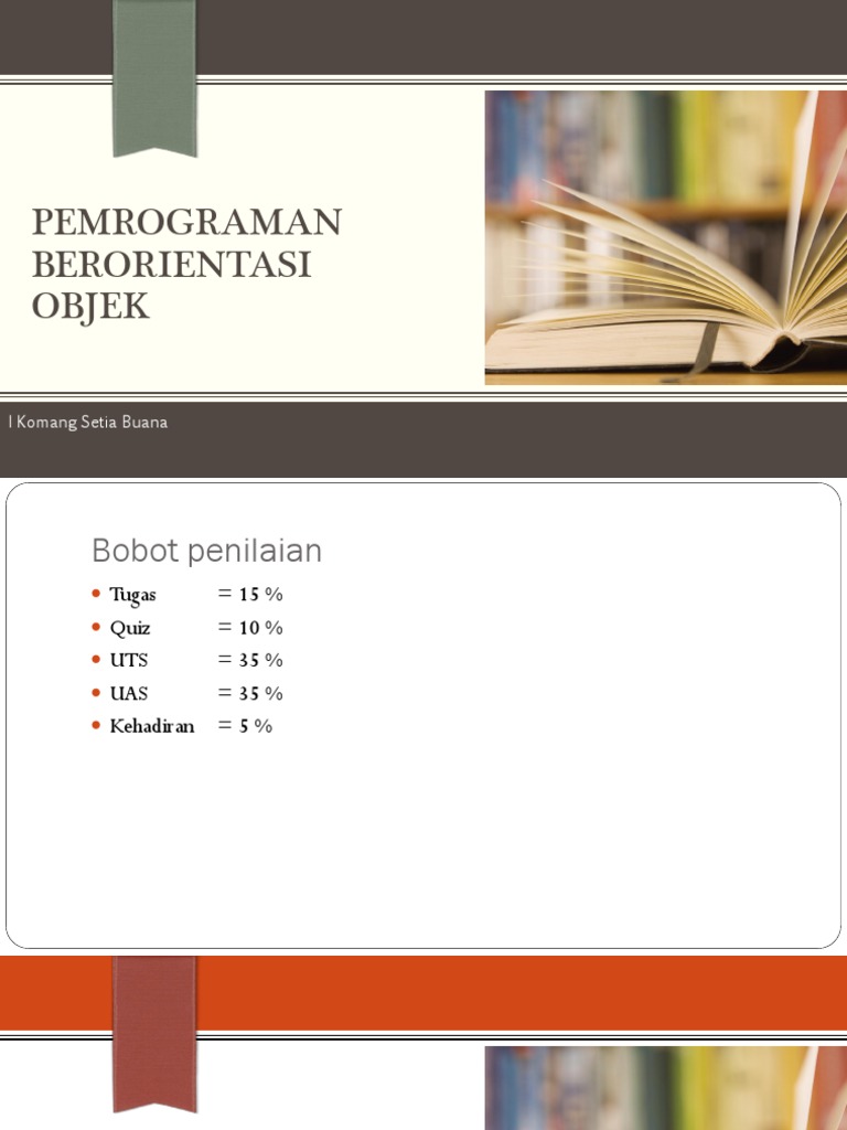 Pengenalan Pemrograman Berorientasi Objek | PDF