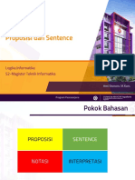 1 Proposisi Dan Sentence PDF