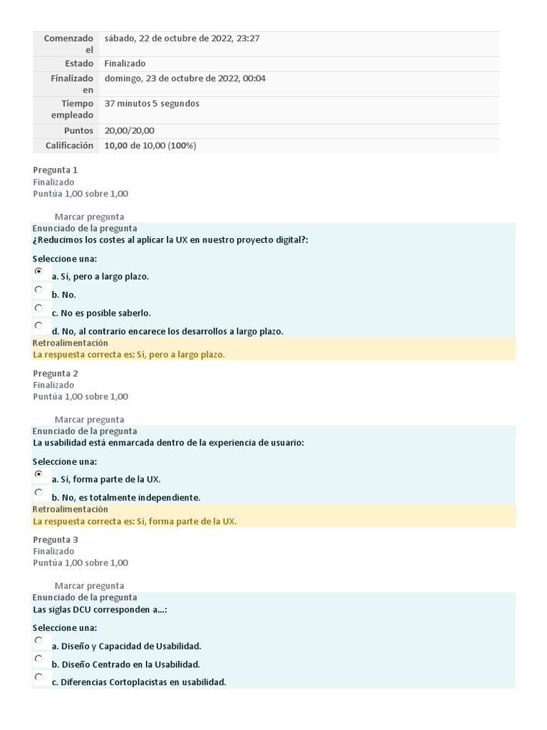 Examen de UX y Usabilidad | PDF | Usabilidad | Diseño