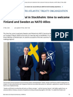 NATO - News - Secretary General in Stockholm - Time To Welcome Finland and Sweden As NATO Allies, 07-Mar.-2023