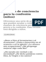 Examen de Conciencia para La Confesion Ninos