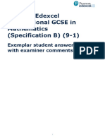 Gcse Maths B Exemplar Booklet PDF