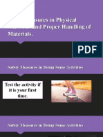Safety Measures in Physical Activities and Proper Handling