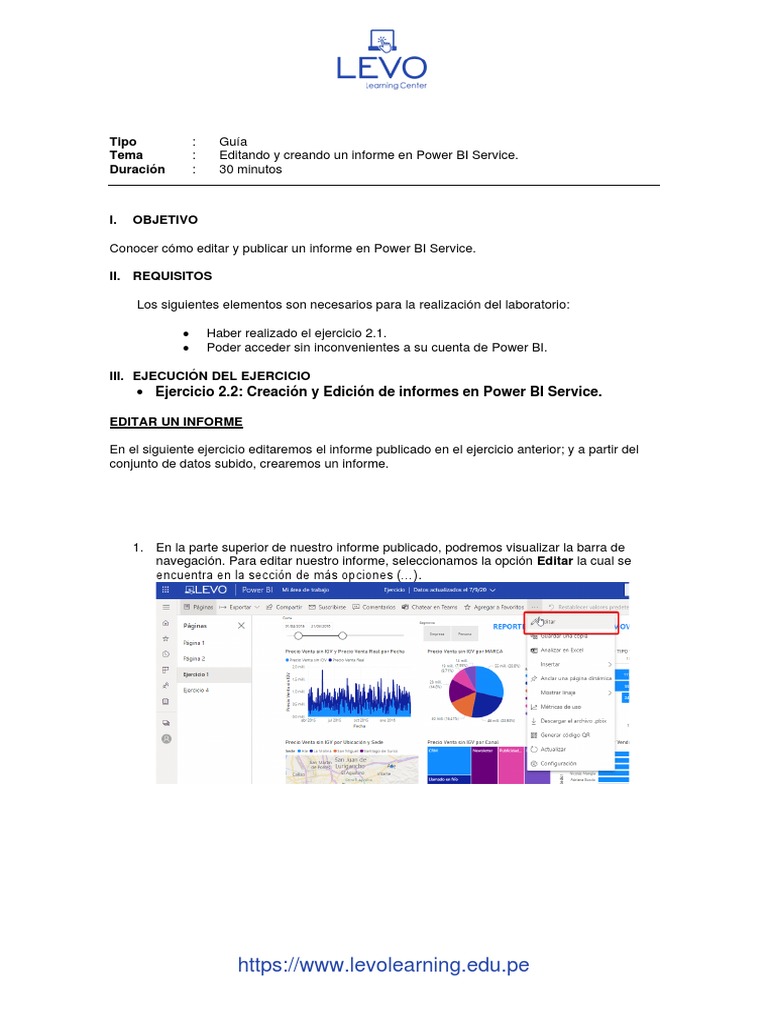 Crear y Editar Informes en Power BI | PDF | Informática | Software