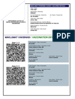 Digital vaccine certificate details