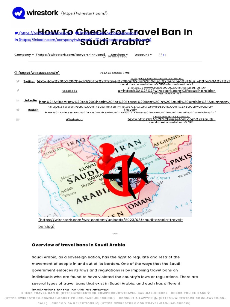 How To Check For Travel Ban in Saudi Arabia PDF