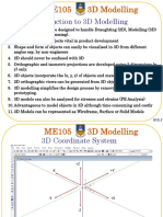 ME105 Lecture 9 - Introduction To 3D Modelling