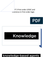 UNIT 3 First Order LOGIC and Inference in First Order Logic