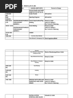 School Camporal Schedule of Activities 2022