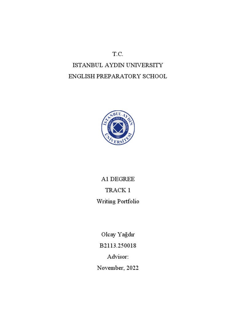 Writing Portfolio Cover Page | PDF