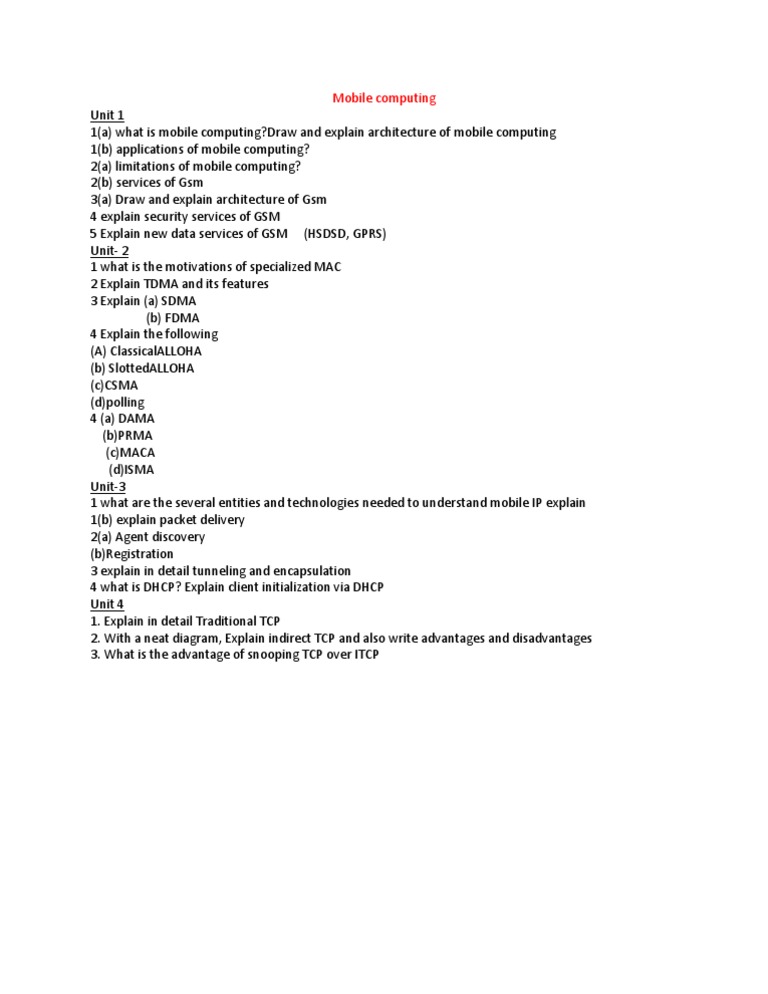 Mobile Computing | PDF