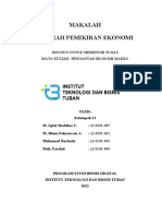 Makalah Sejarah Pemikiran Ekonomi: Disusun Untuk Memenuhi Tugas Mata Kuliah: Pengantar Ekonomi Makro