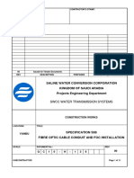 Fibre Optic Cable Installation Specification