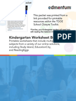 Kindergarten Workbook PDF