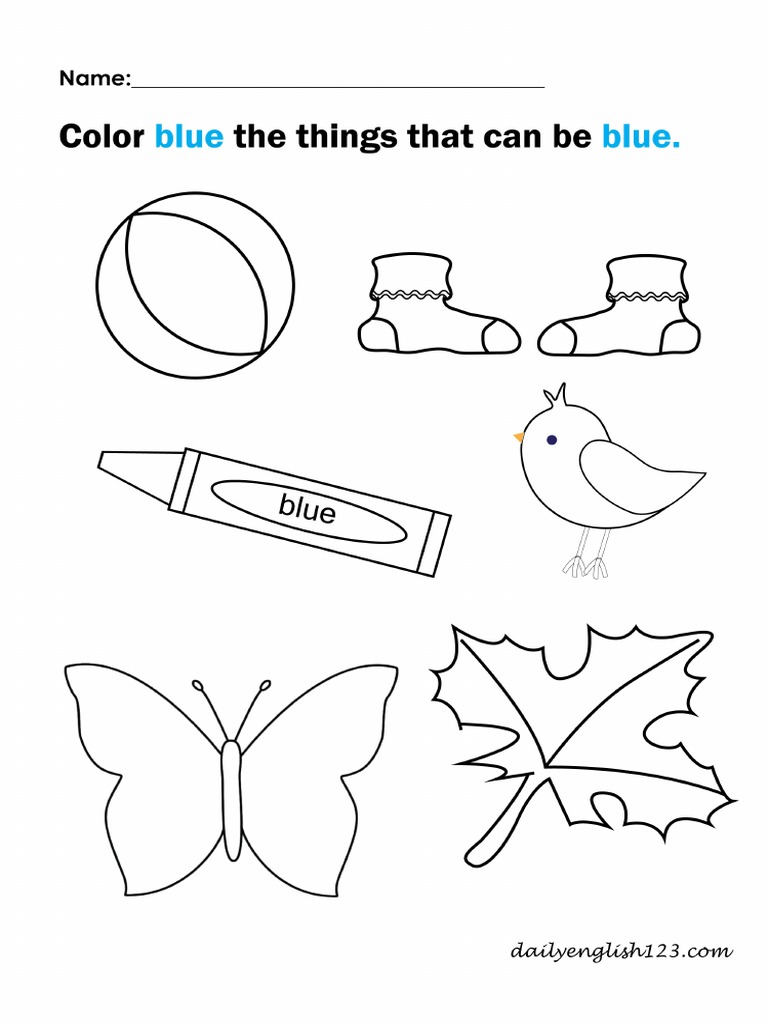 Worksheet recognising colours pdf