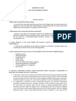 Insurance Information Basis/es And/or Documents When Assessing An Importation To Determine The Dutiable Insurance. Enumerate